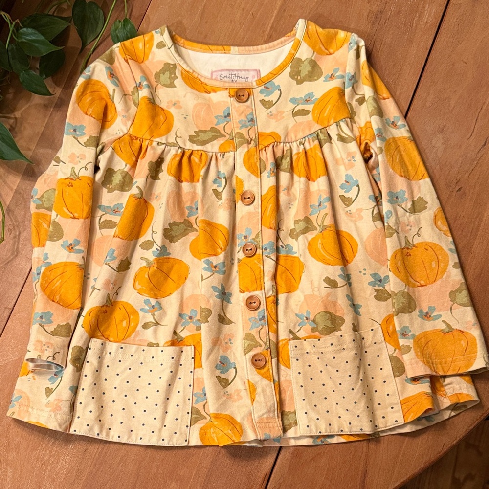 SweetHoney pumpkin print tunic-button set **** NO LEGGINGS***
